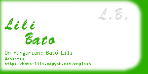 lili bato business card